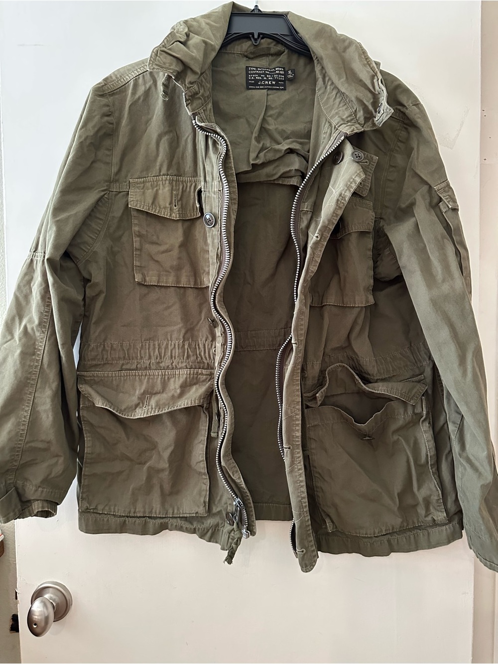 Men's Olive Green Utility Field Jacket NX631- J. Crew